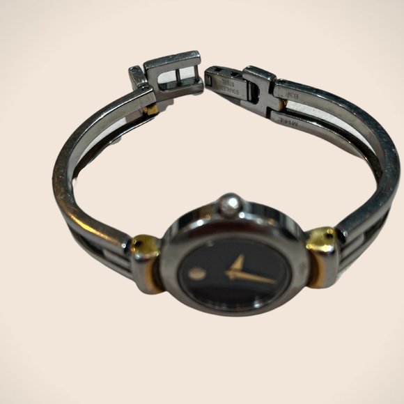 Movado Amorosa Women\'s Two Tone Gold & Silver Bangle Watch main image 2